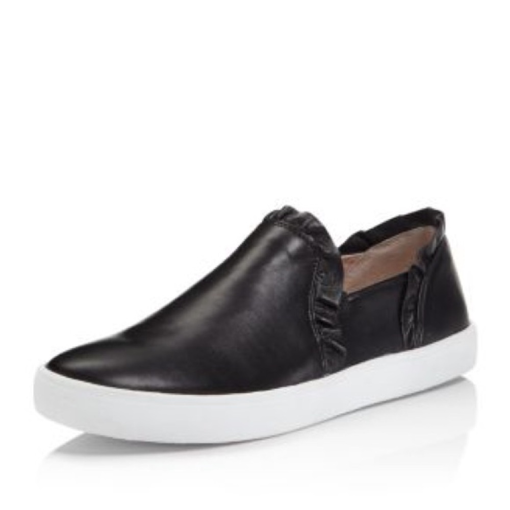 kate spade new york Lilly Ruffle Trim Leather Slip-On Sneakers